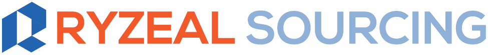 RYZEAL SOURCING official company logo in blue and orange.