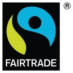Fairtrade certification logo representing ethical and fair trading practices.