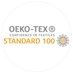 OEKO-TEX Standard 100 certification logo highlighting safe textiles by RYZEAL Sourcing, an apparel manufacturing and sourcing company in Bangladesh.